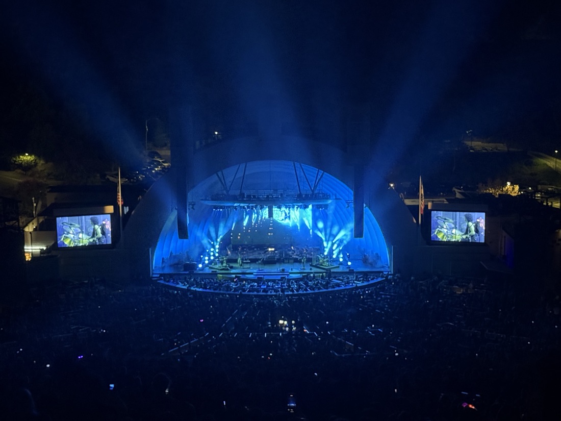 Hollywood Bowl at night